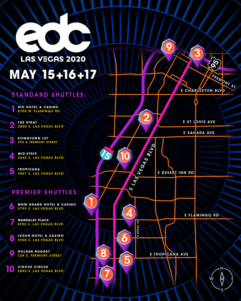 Edc 2024 Shuttle Map Briney Mollie