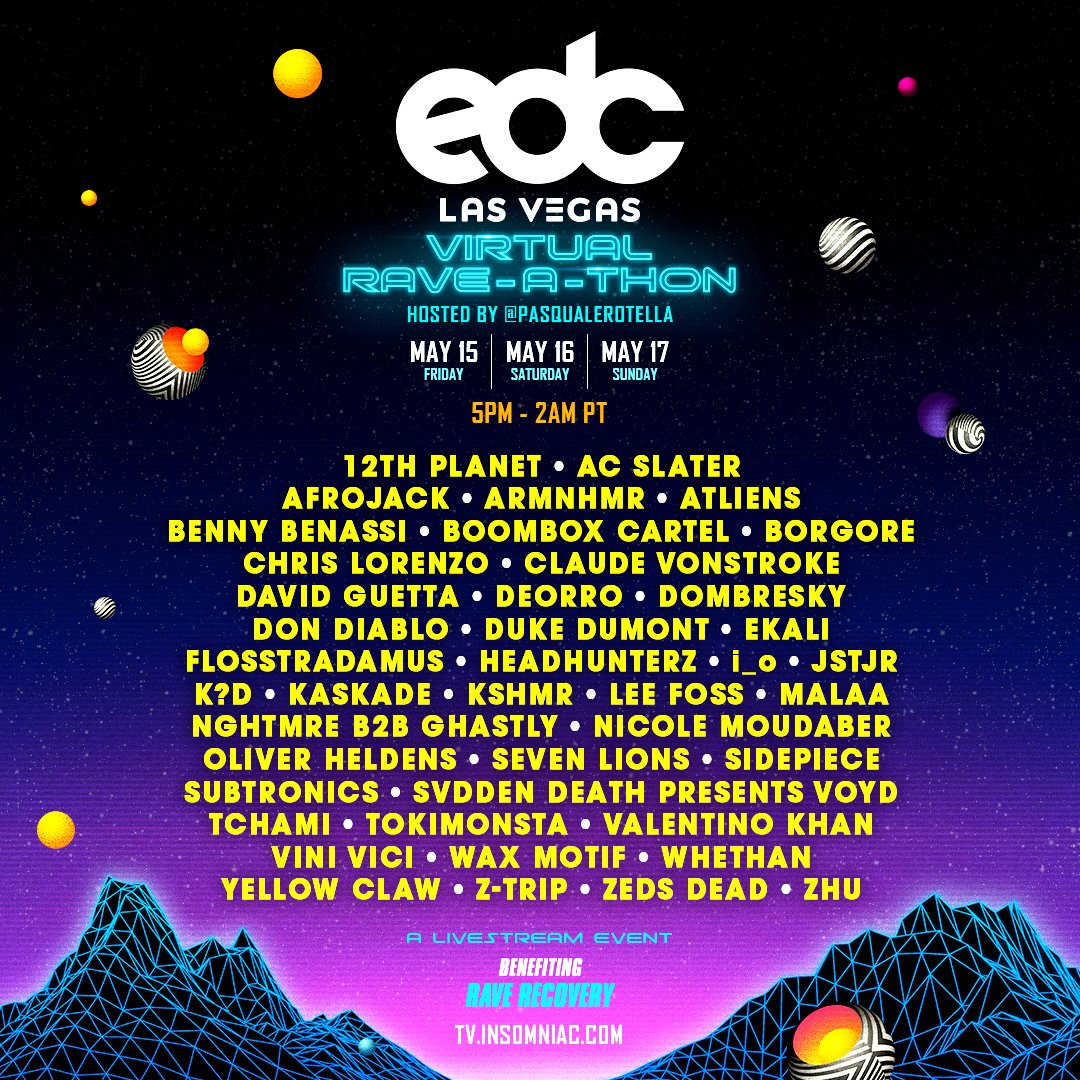 Insomniac Announces Virtual EDC Lineup, COVID-19 Relief Fund For Dance ...