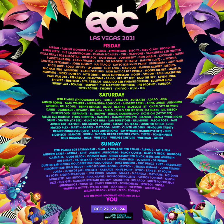 EDC Las Vegas 2021 Lineup Revealed: Alesso, Eric Prydz, Kygo | EDM Maniac