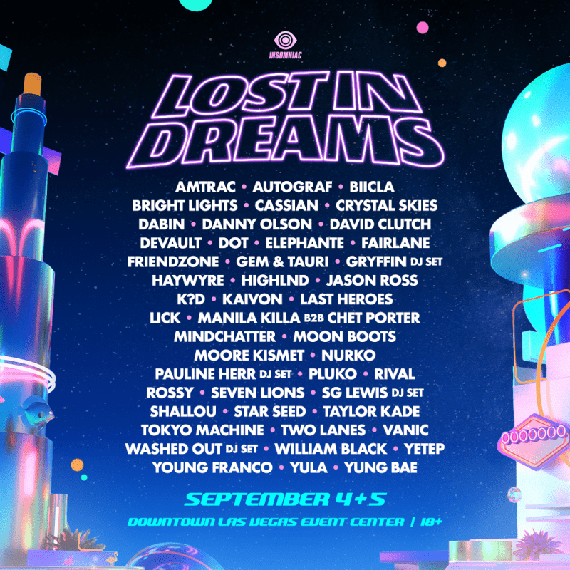 'Lost In Dreams' Las Vegas Reveals Its 2021 Lineup Gryffin, Seven