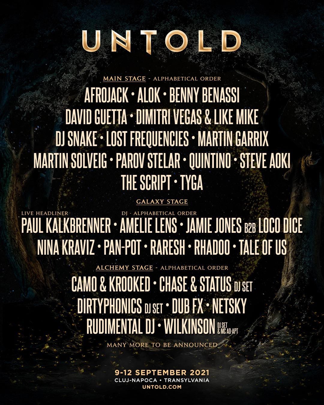 UNTOLD Festival's Stacked Phase 1 Lineup Afrojack, DJ Snake EDM Maniac