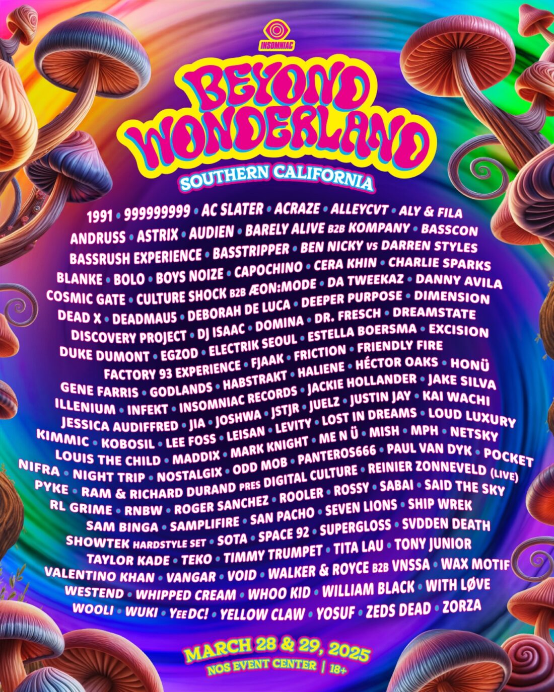 Insomniac Drops Full Lineup For Beyond Wonderland SoCal 2025 EDM Maniac
